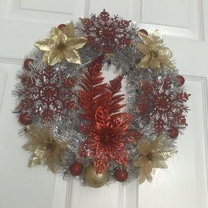 christmas wreath for door oh wall (16in)